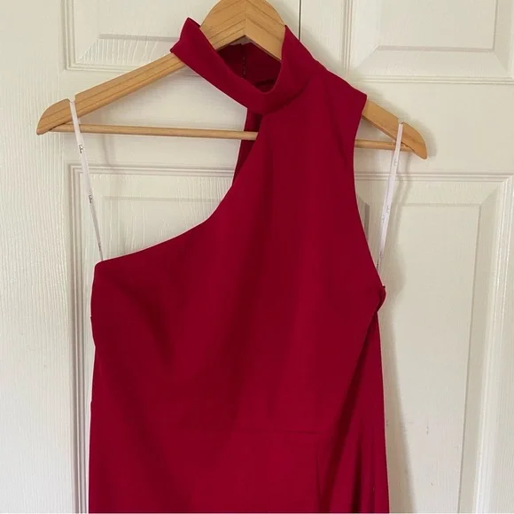 Lulu's Red One-Shoulder Maxi Dress - Picture 6 of 12